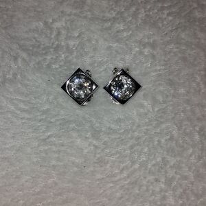 Bergere Crystal Clip On Earrings